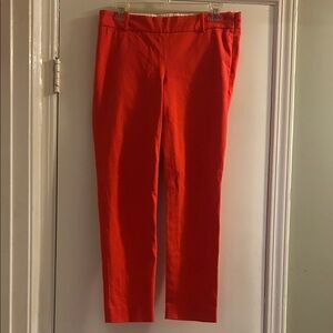 J. Crew Women's Vibrant Salmon Cropped Pants